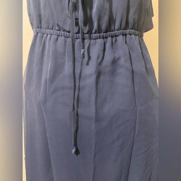 American Eagle Outfitters women’s junior’s dress small sheer navy - Picture 4 of 8